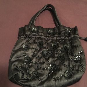 Black Beaded Evening Bag